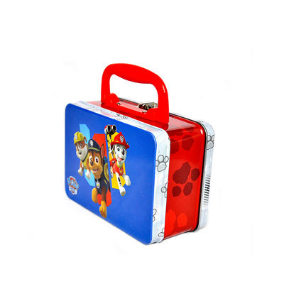 wholesale custom gift tin lunch tin box with handle